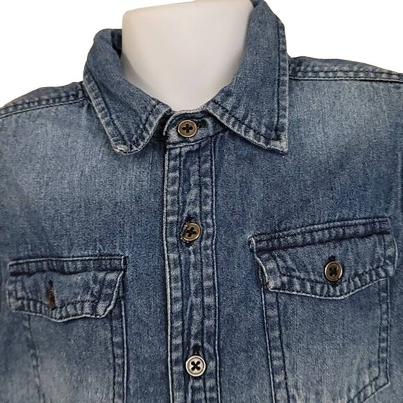$10 Sale 7 For All Mankind Boys Denim Shirt - Picture 2 of 7